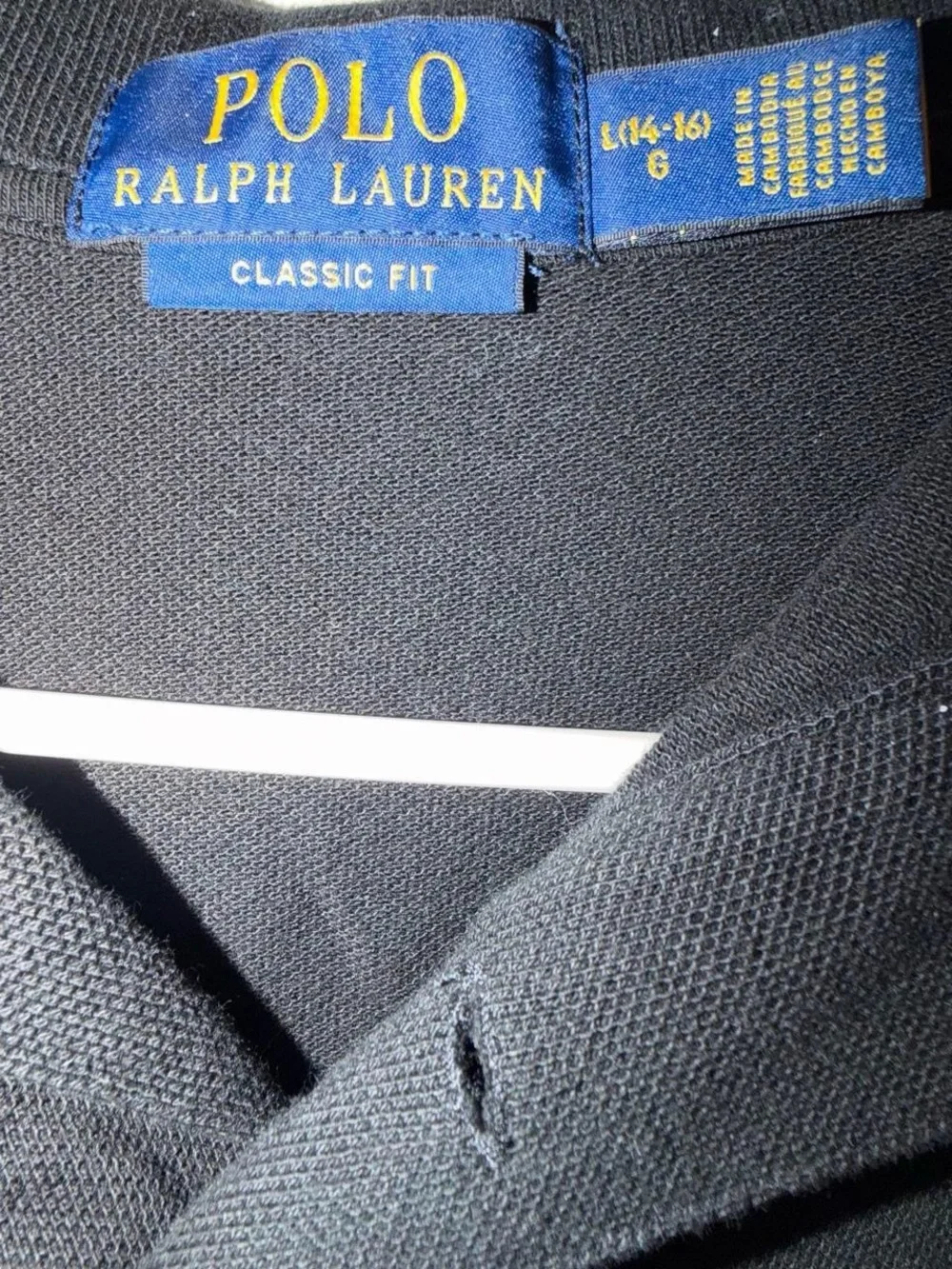 Ralph Lauren Kids Black Polo with Red Pony Embroidery